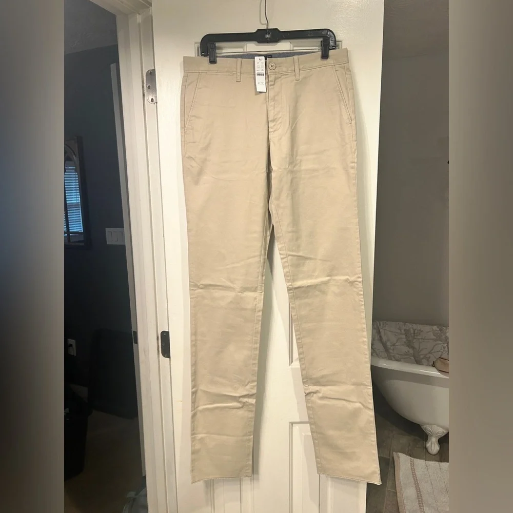 NWT J.Crew Men's 770 Straight Fit Stretch Chino Pant Khaki Size 31x38